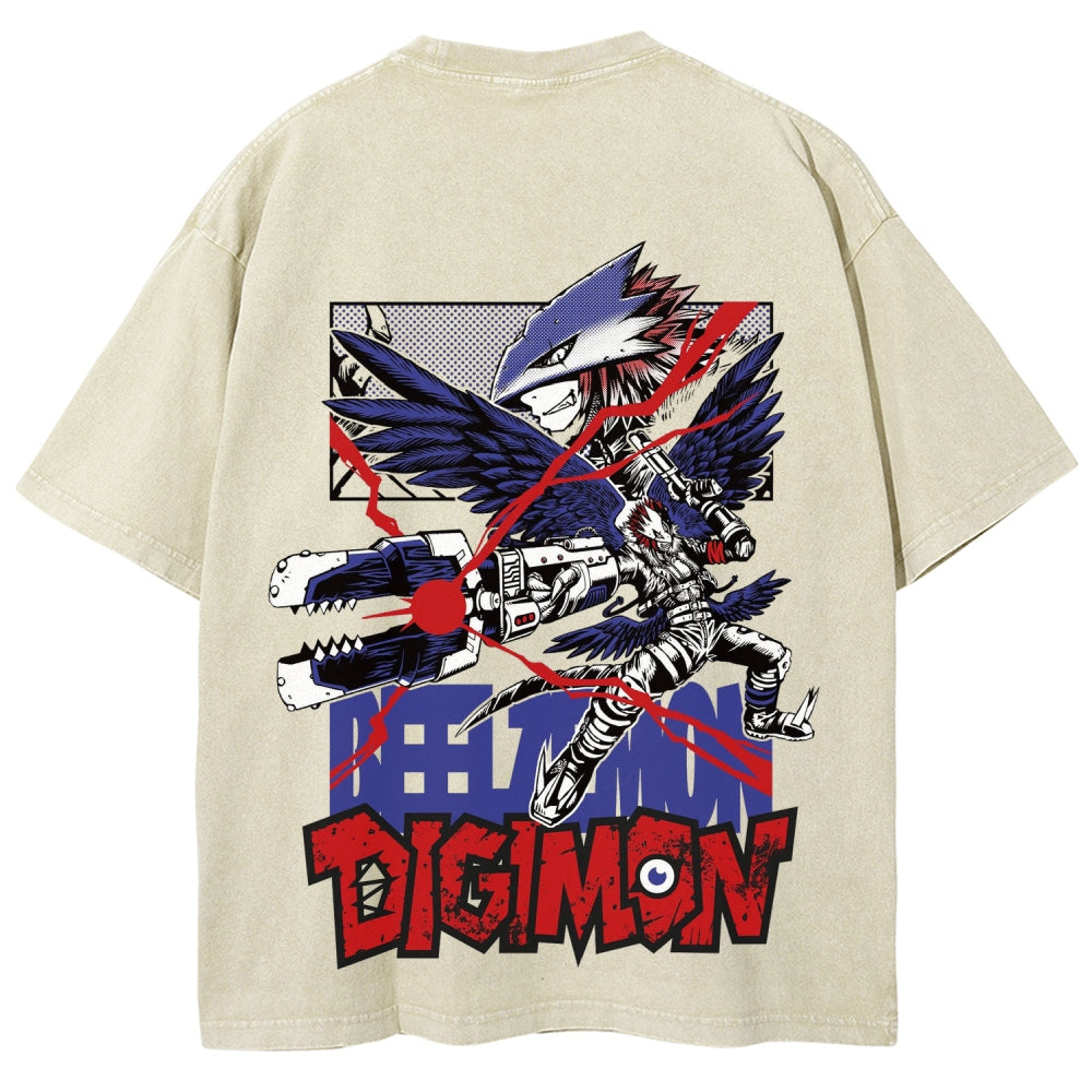 Digimon Unisex Fit Washed T-Shirt 2511019188