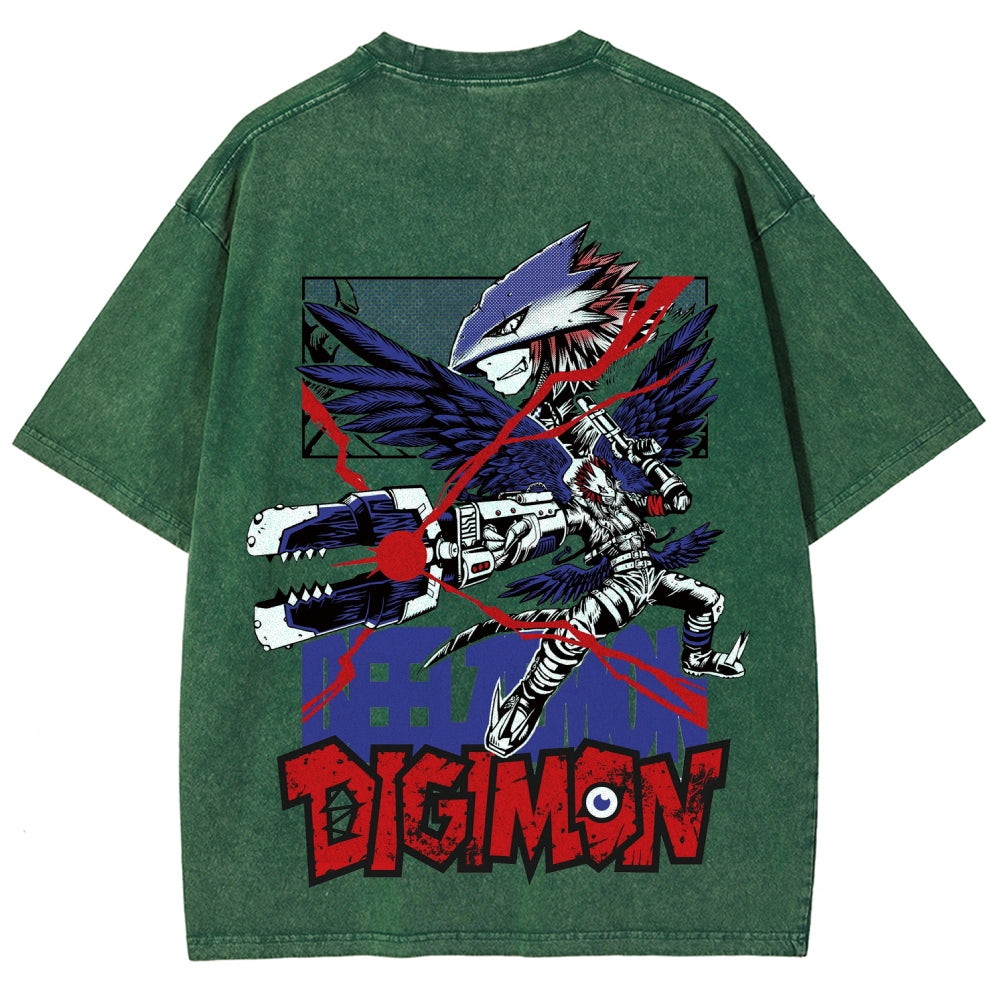 Digimon Unisex Fit Washed T-Shirt 2511019188