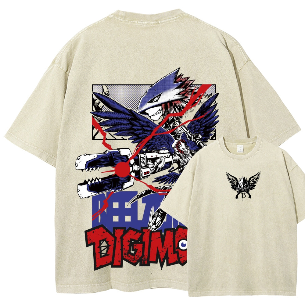 Digimon Unisex Fit Washed T-Shirt 2511019188