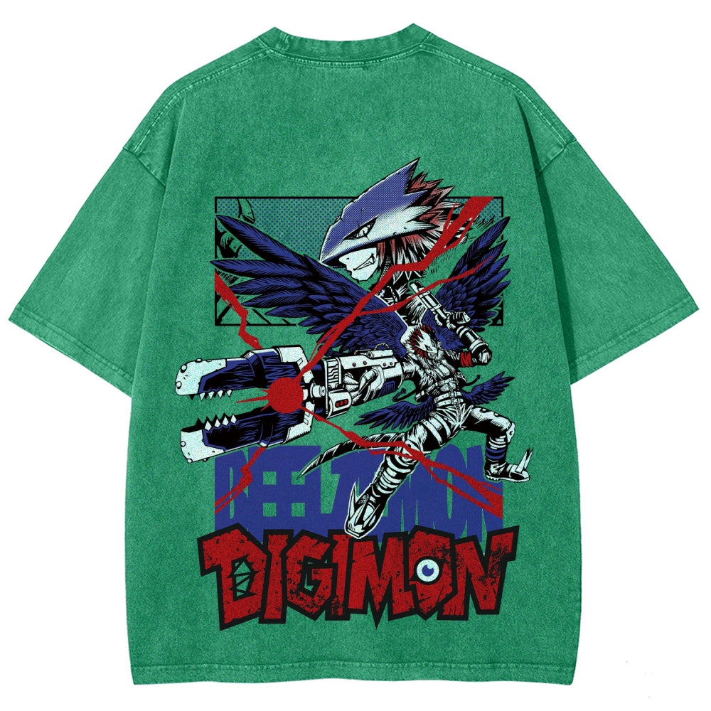 Digimon Unisex Fit Washed T-Shirt 2511019188