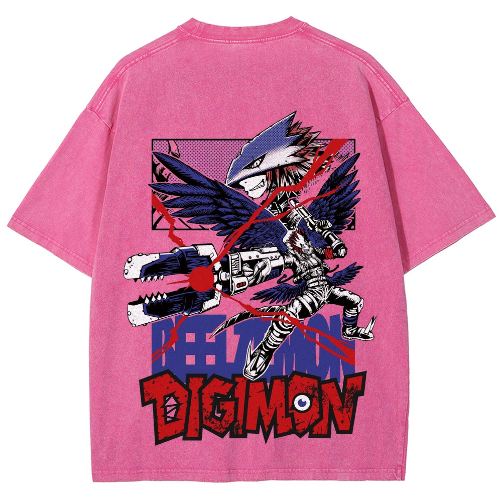 Digimon Unisex Fit Washed T-Shirt 2511019188