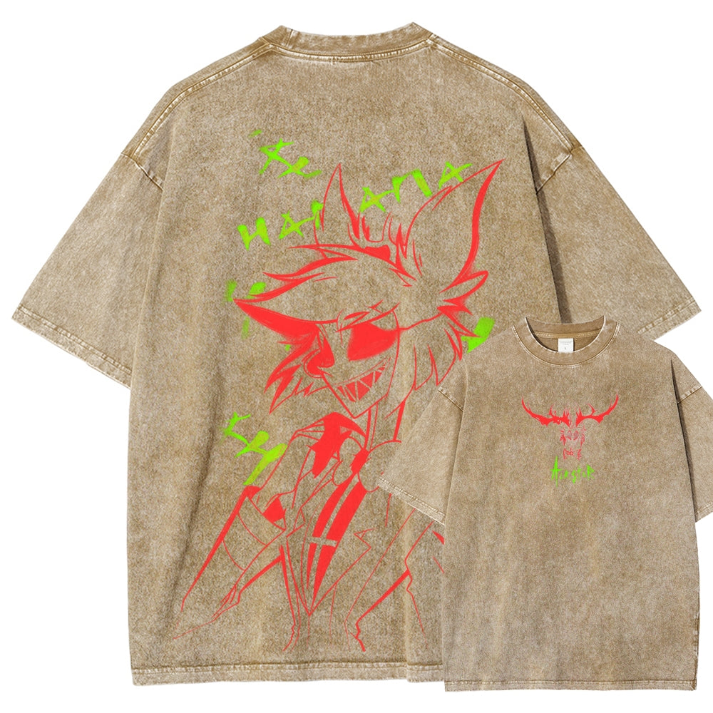 Hazbin Hotel Unisex Fit Washed T-Shirt 2512002664
