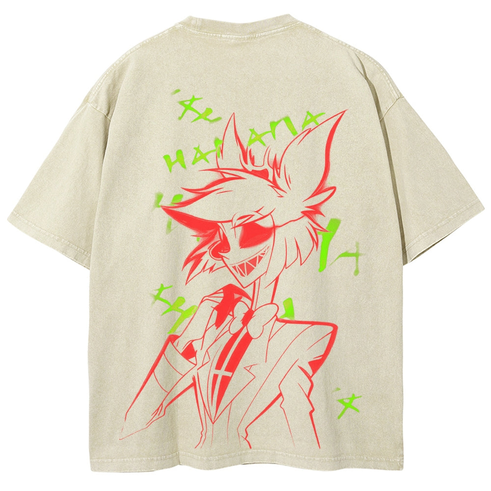 Hazbin Hotel Unisex Fit Washed T-Shirt 2512002664