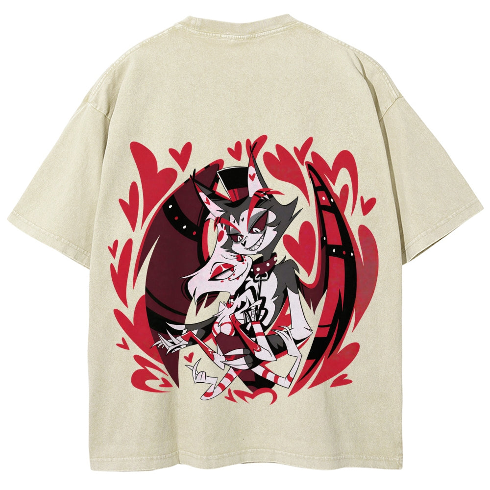 Hazbin Hotel Unisex Fit Washed T-Shirt 2512002788