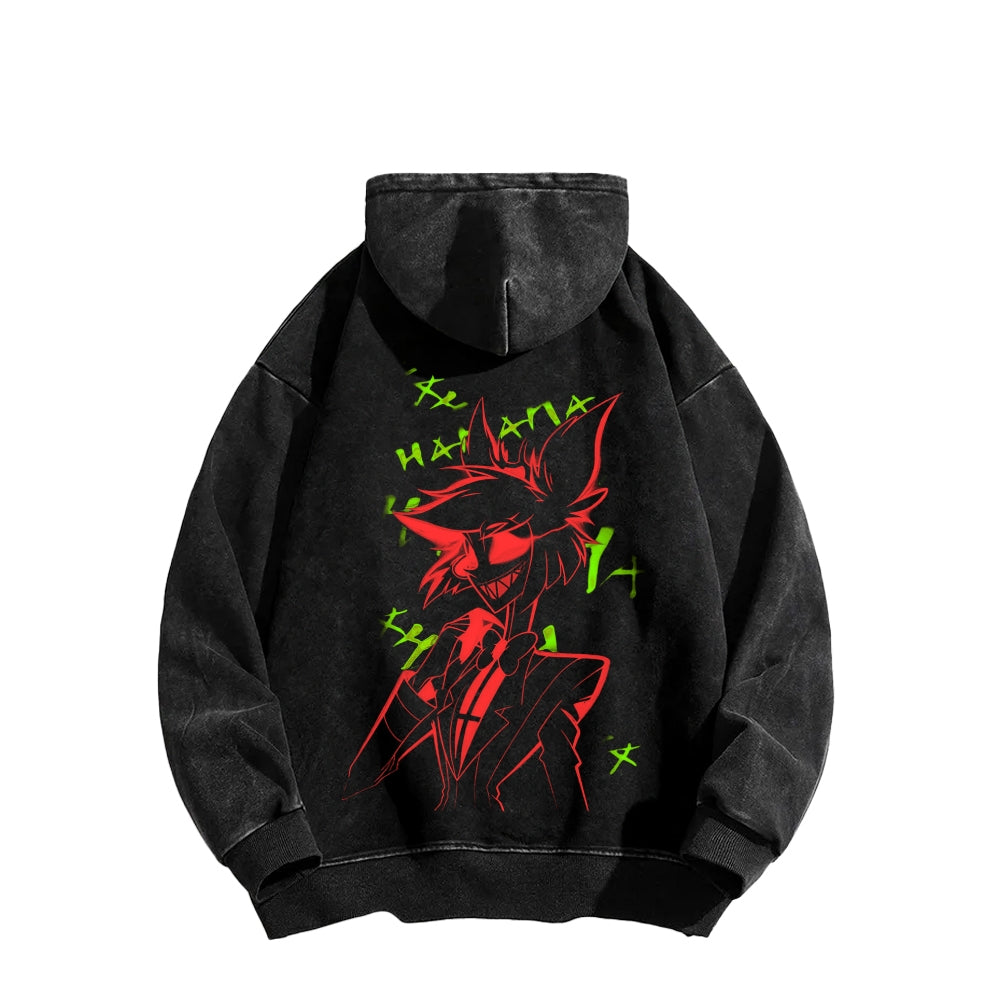 Hazbin Hotel Unisex Washed Hoodie 2512002797