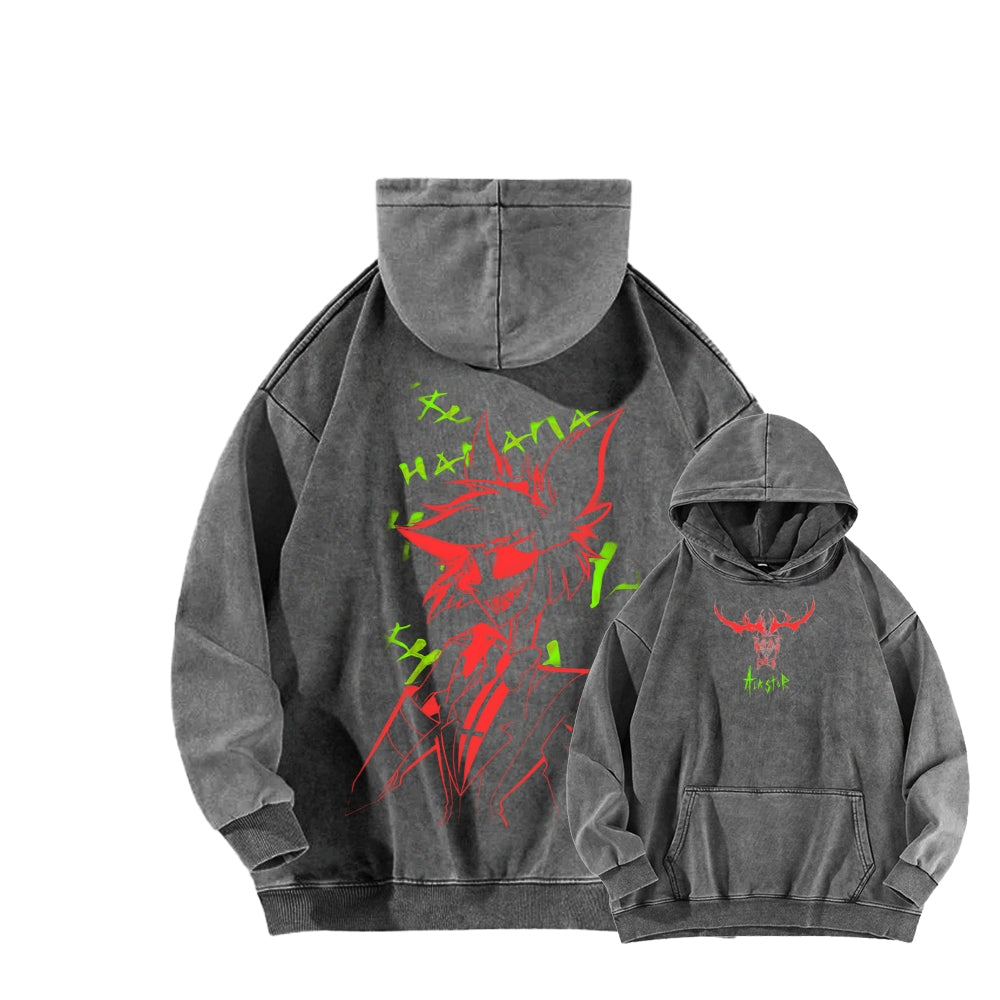 Hazbin Hotel Unisex Washed Hoodie 2512002797