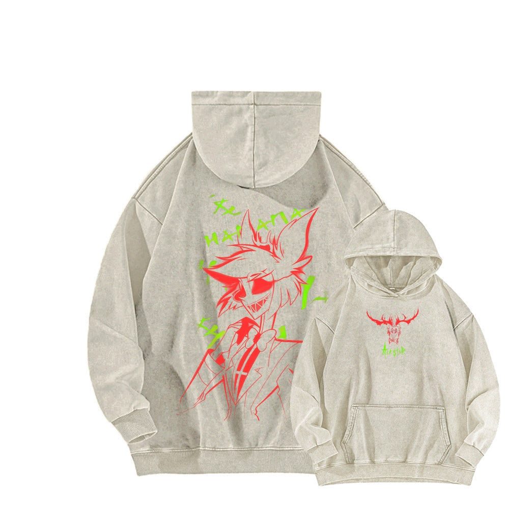 Hazbin Hotel Unisex Washed Hoodie 2512002797