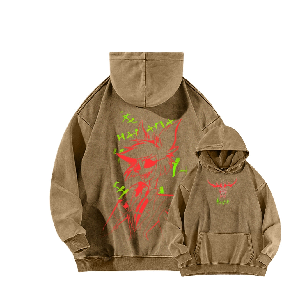 Hazbin Hotel Unisex Washed Hoodie 2512002797