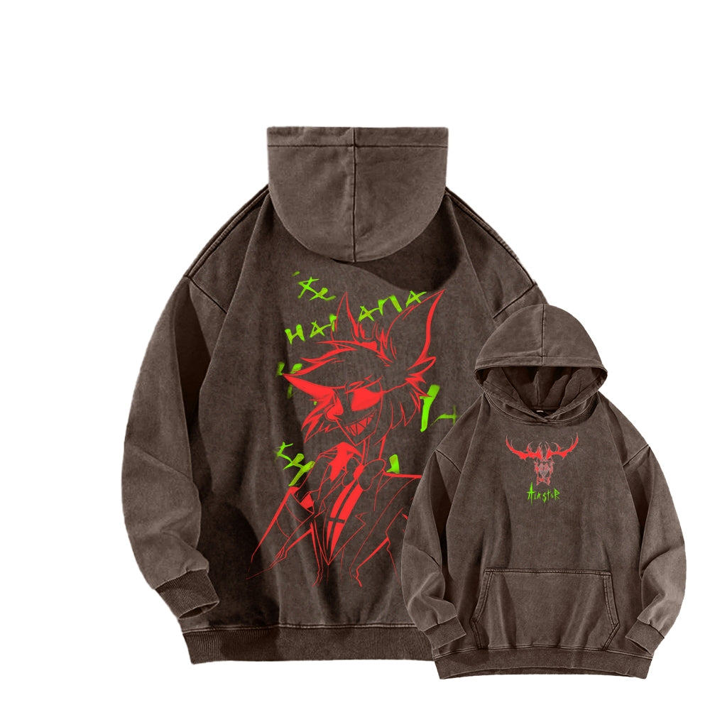 Hazbin Hotel Unisex Washed Hoodie 2512002797