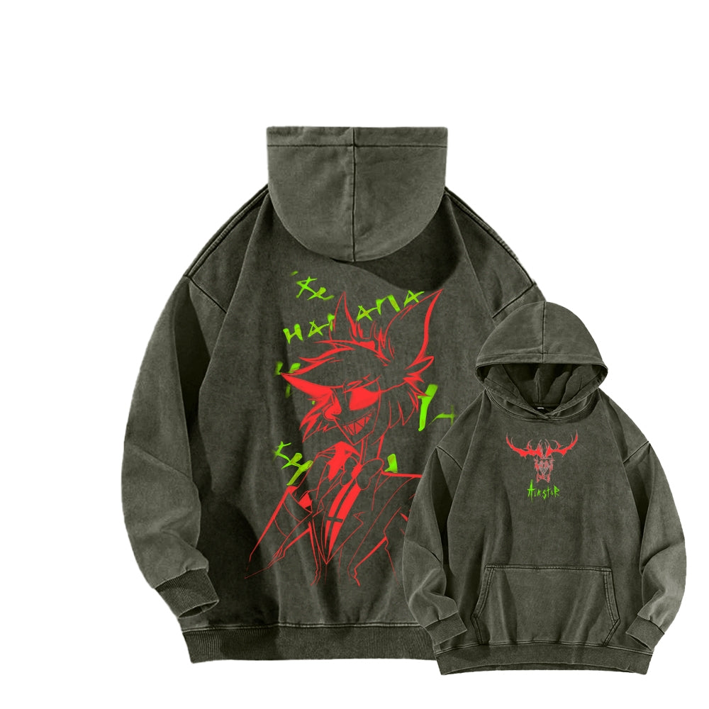 Hazbin Hotel Unisex Washed Hoodie 2512002797