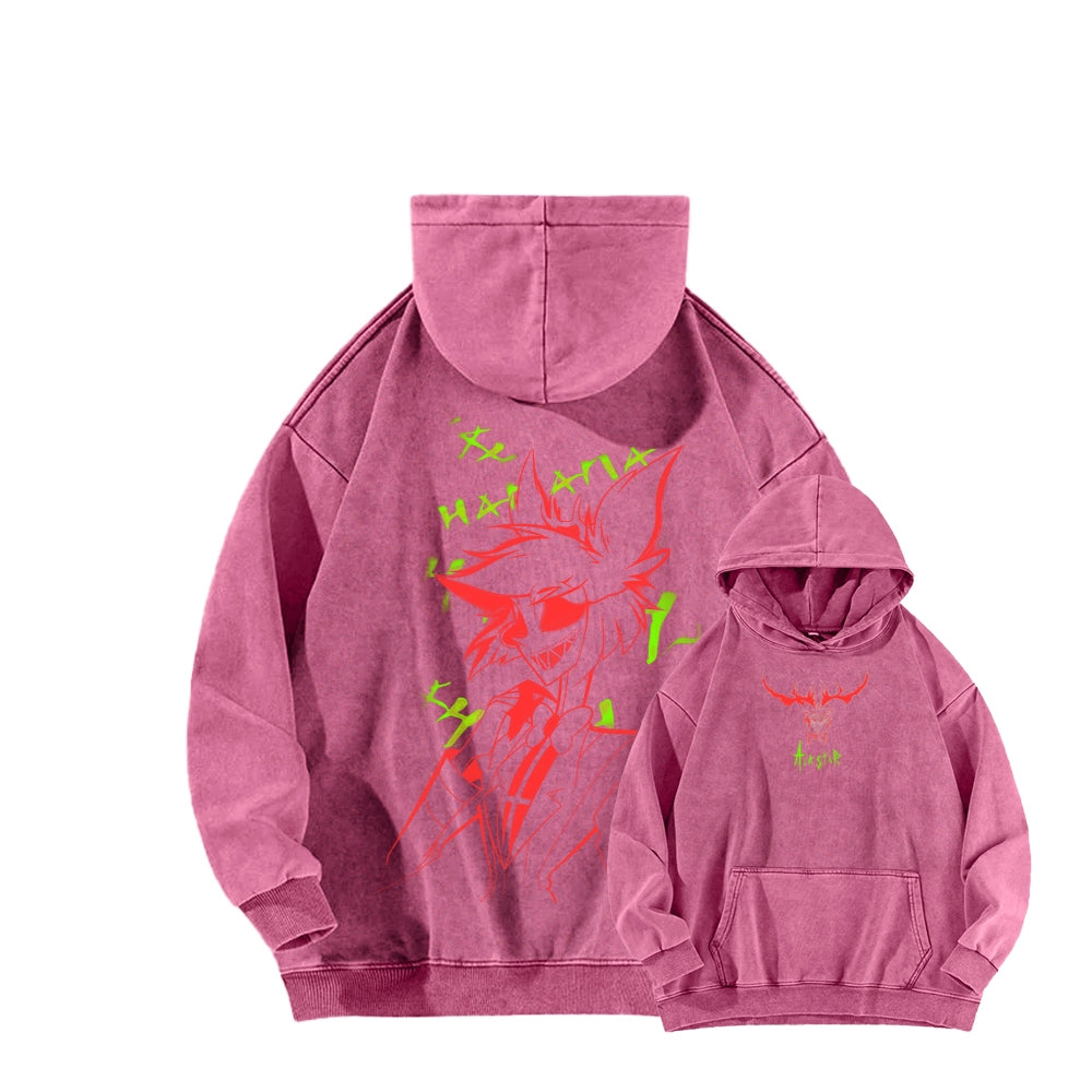 Hazbin Hotel Unisex Washed Hoodie 2512002797