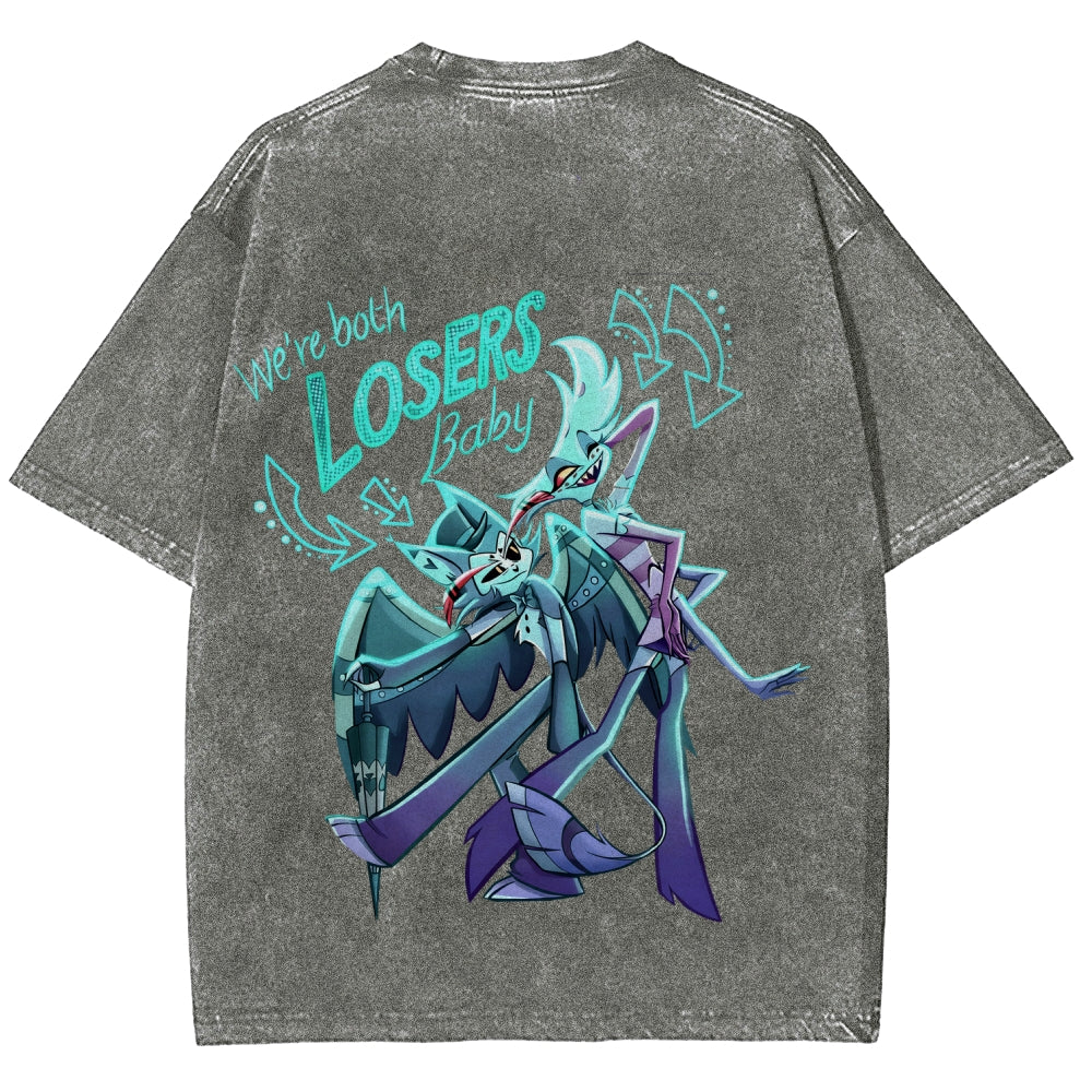 Hazbin Hotel Unisex Fit Washed T-Shirt 2512006982