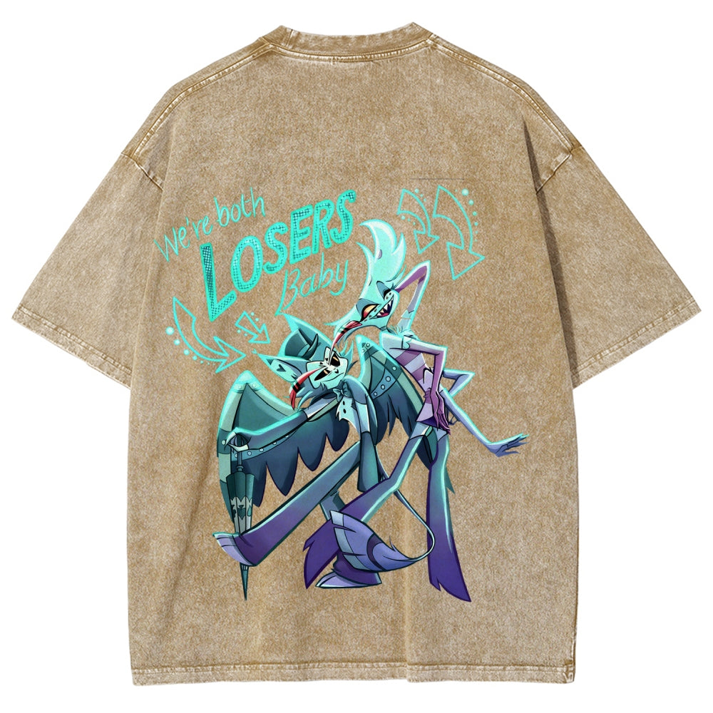 Hazbin Hotel Unisex Fit Washed T-Shirt 2512006982
