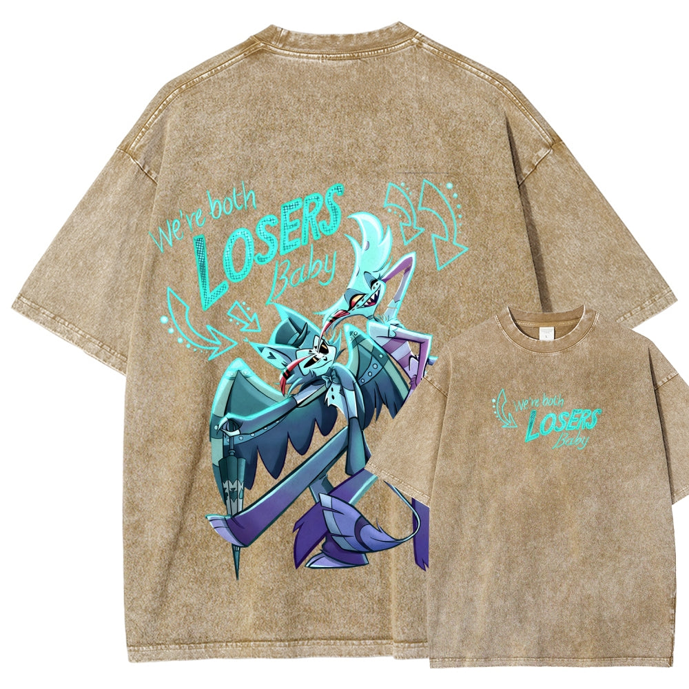 Hazbin Hotel Unisex Fit Washed T-Shirt 2512006982