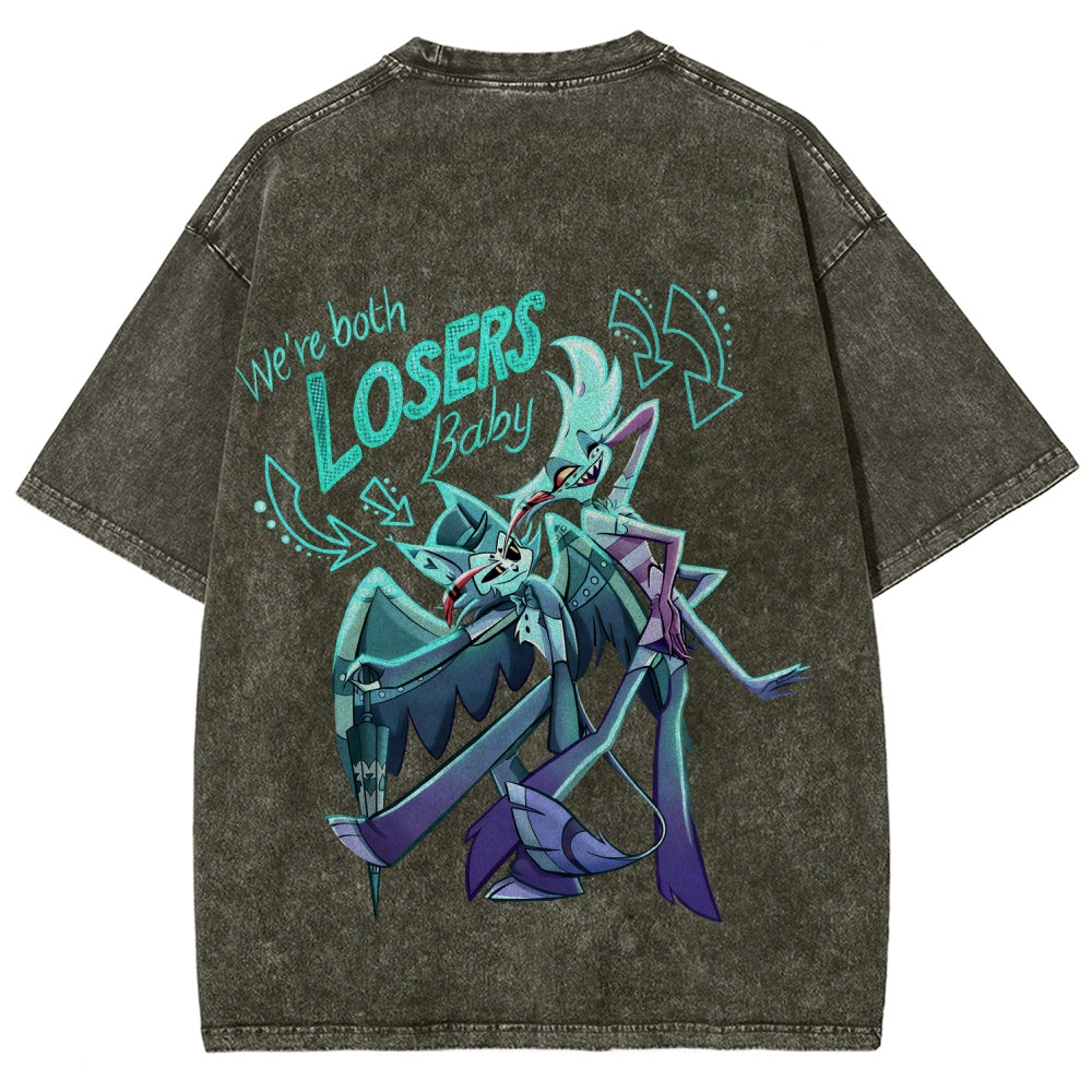 Hazbin Hotel Unisex Fit Washed T-Shirt 2512006982