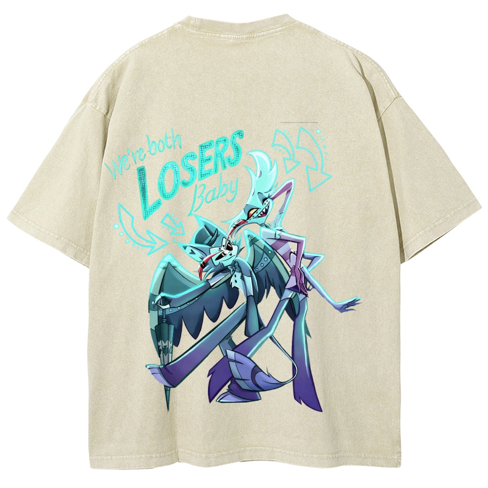 Hazbin Hotel Unisex Fit Washed T-Shirt 2512006982