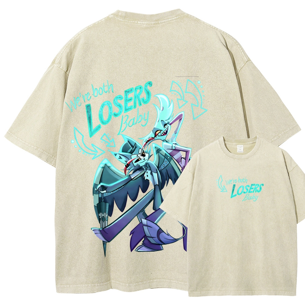 Hazbin Hotel Unisex Fit Washed T-Shirt 2512006982