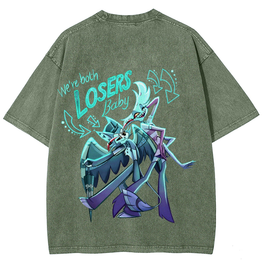 Hazbin Hotel Unisex Fit Washed T-Shirt 2512006982