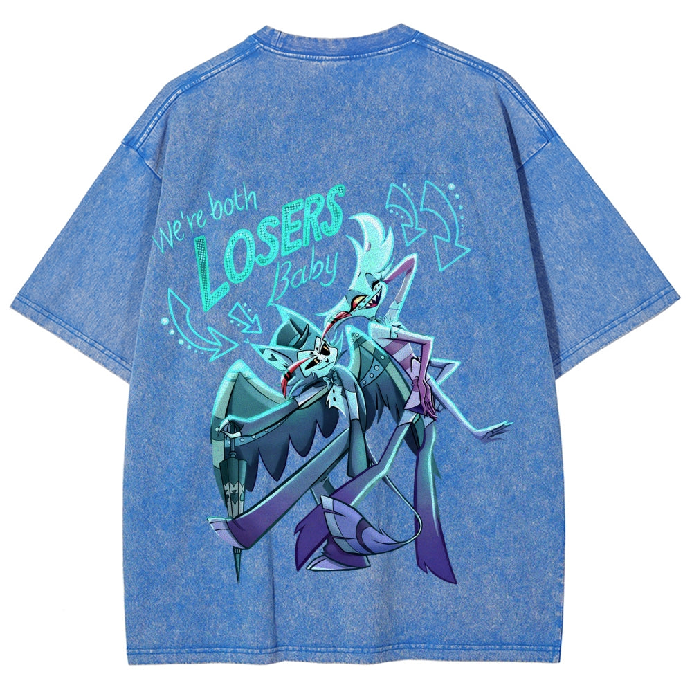 Hazbin Hotel Unisex Fit Washed T-Shirt 2512006982
