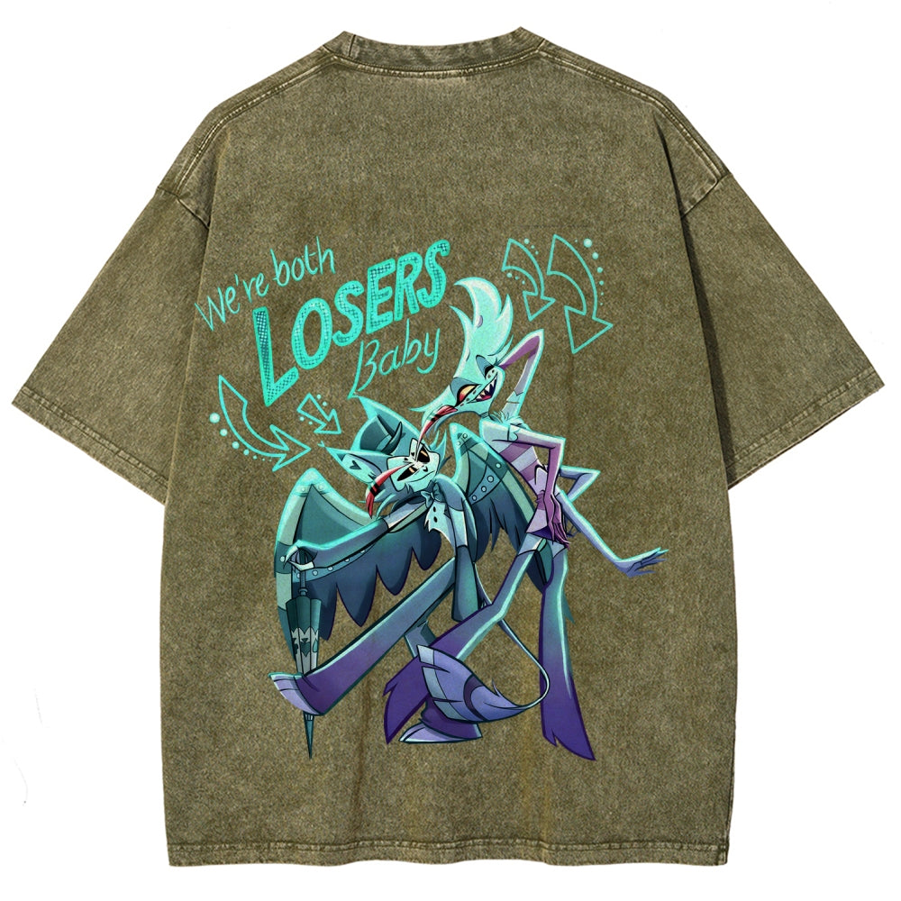 Hazbin Hotel Unisex Fit Washed T-Shirt 2512006982
