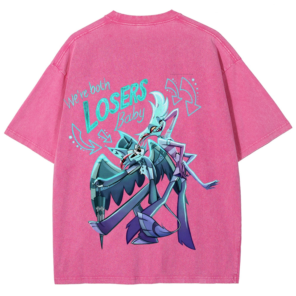 Hazbin Hotel Unisex Fit Washed T-Shirt 2512006982