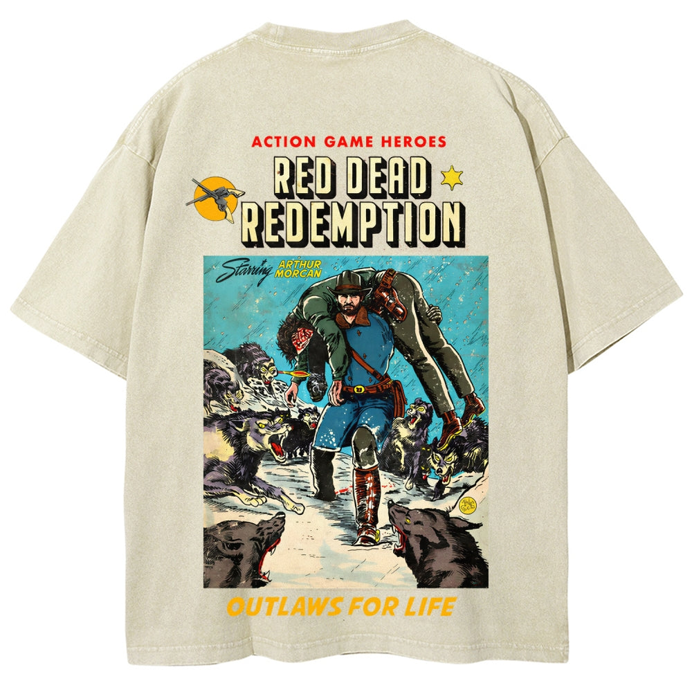 Red Dead Redemption Unisex Fit Washed T-Shirt 2512007668
