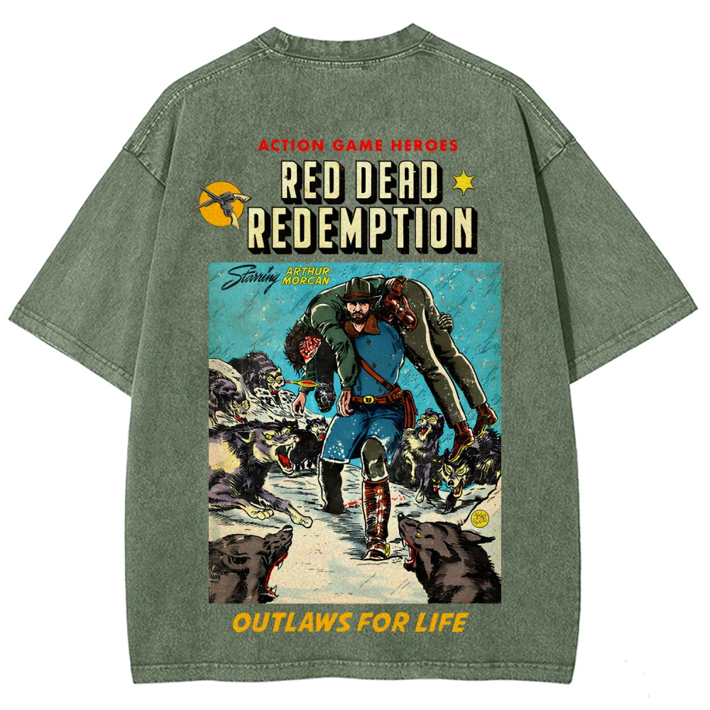Red Dead Redemption Unisex Fit Washed T-Shirt 2512007668