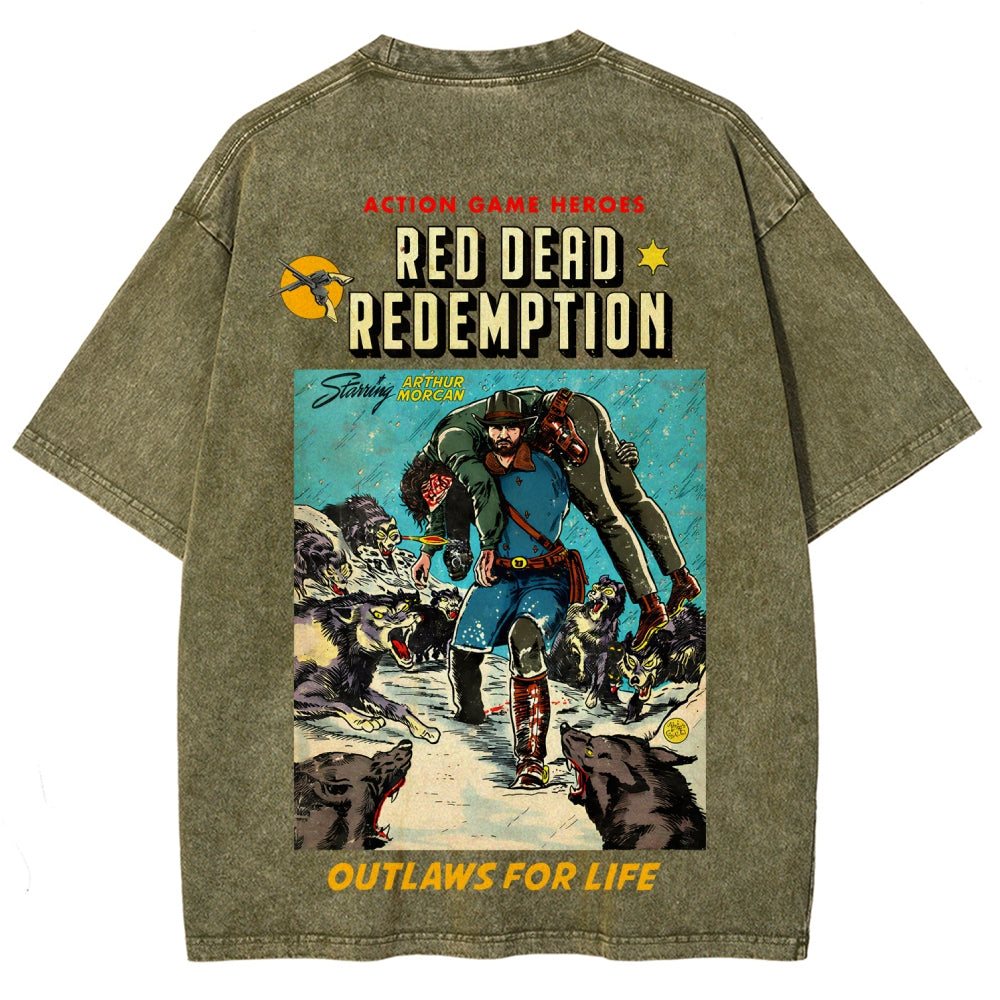 Red Dead Redemption Unisex Fit Washed T-Shirt 2512007668