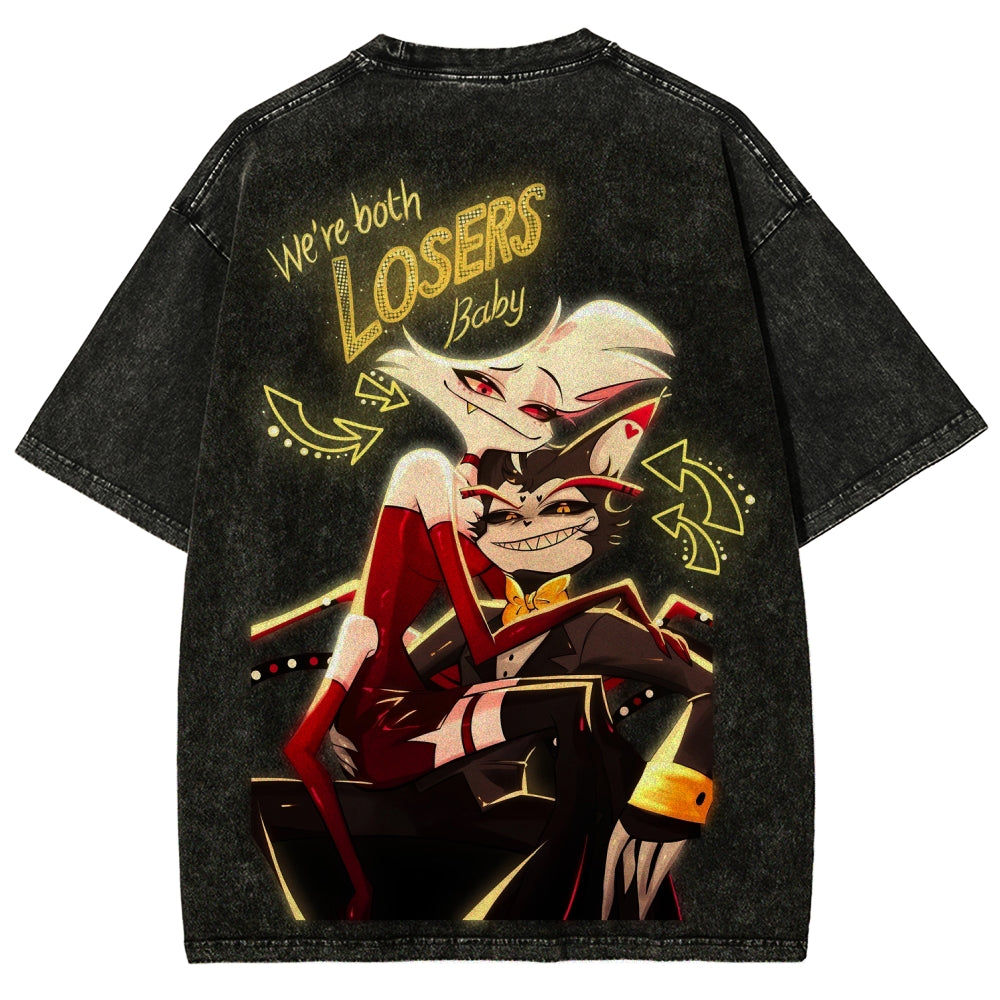 Hazbin Hotel Unisex Fit Washed T-Shirt 2512007868