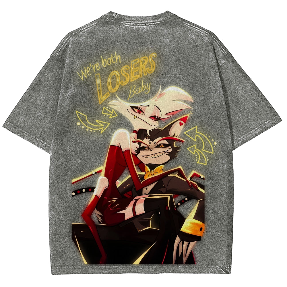 Hazbin Hotel Unisex Fit Washed T-Shirt 2512007868