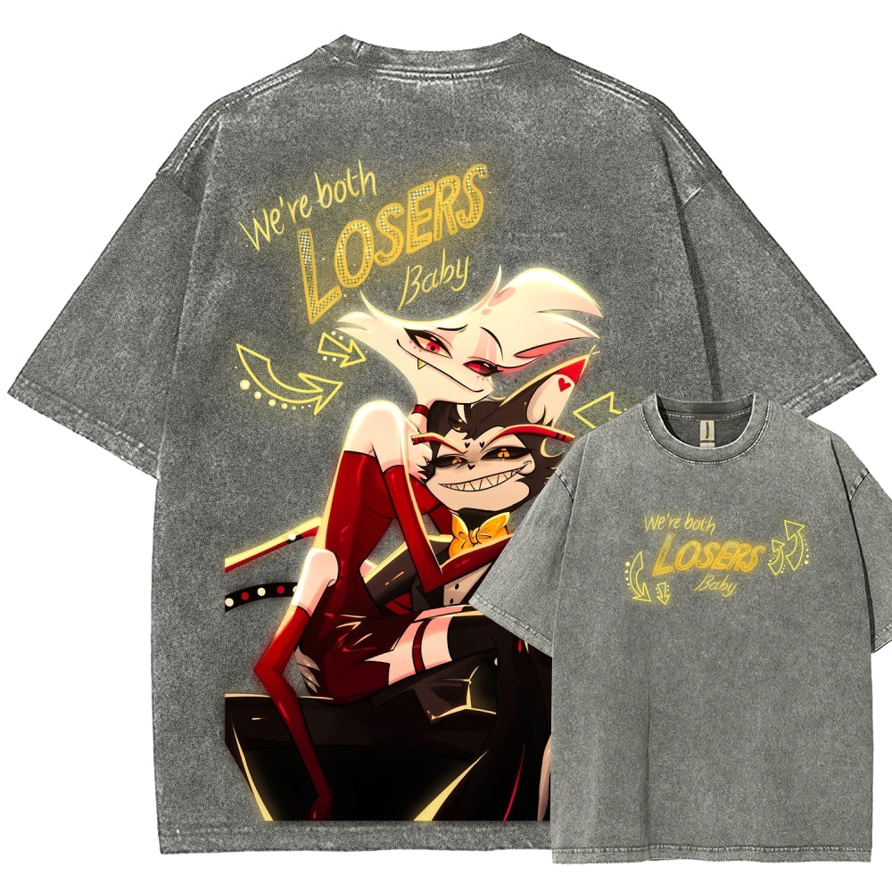 Hazbin Hotel Unisex Fit Washed T-Shirt 2512007868