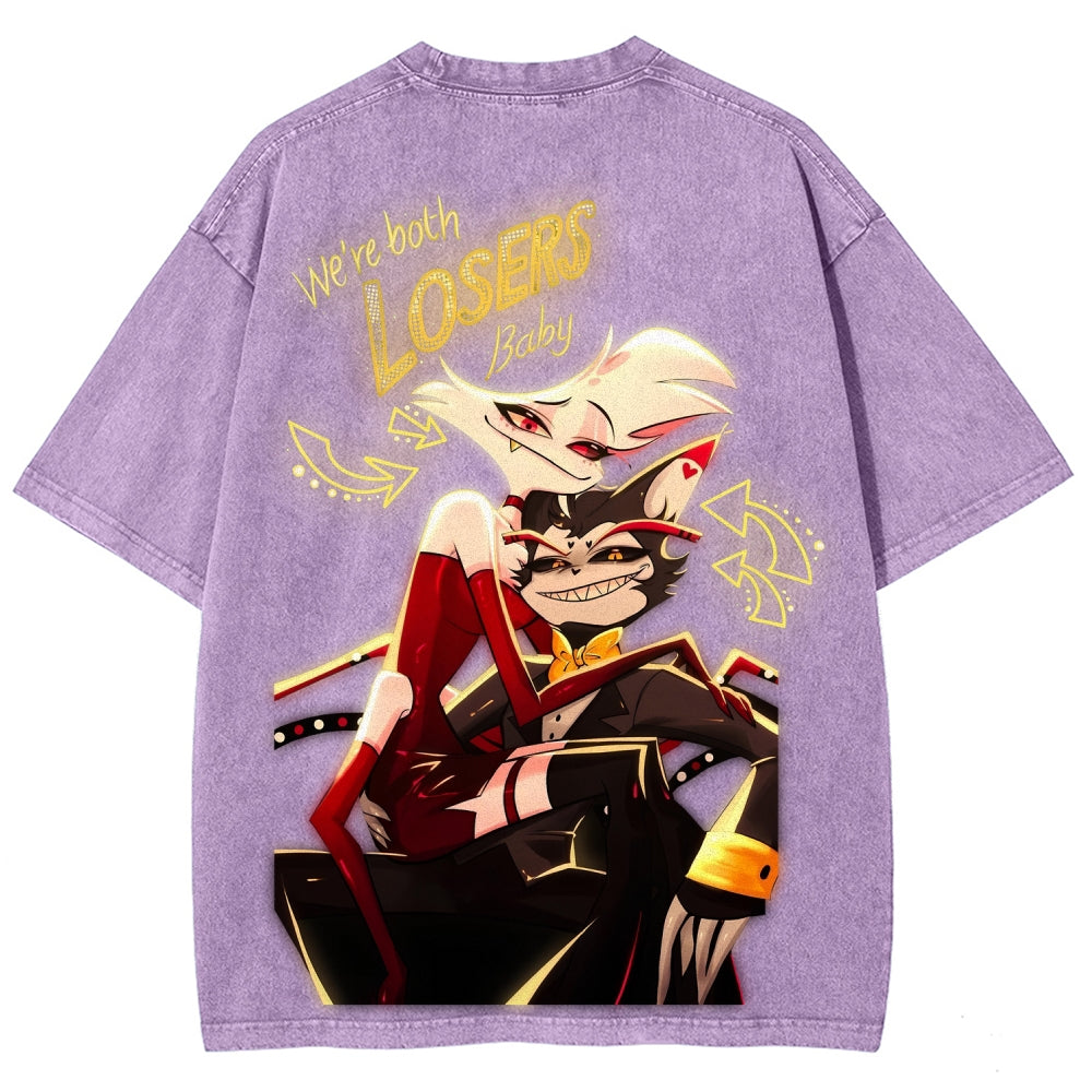 Hazbin Hotel Unisex Fit Washed T-Shirt 2512007868