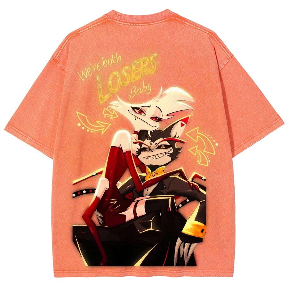 Hazbin Hotel Unisex Fit Washed T-Shirt 2512007868