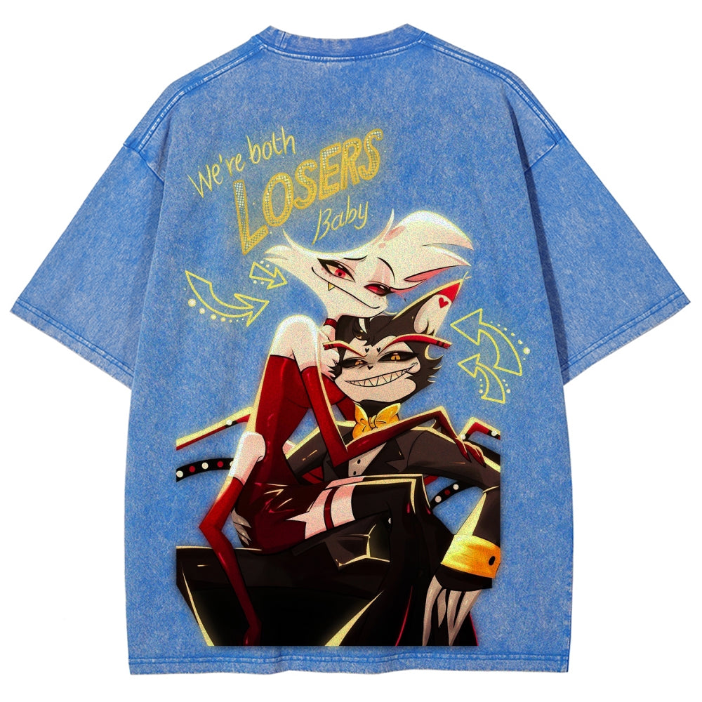 Hazbin Hotel Unisex Fit Washed T-Shirt 2512007868