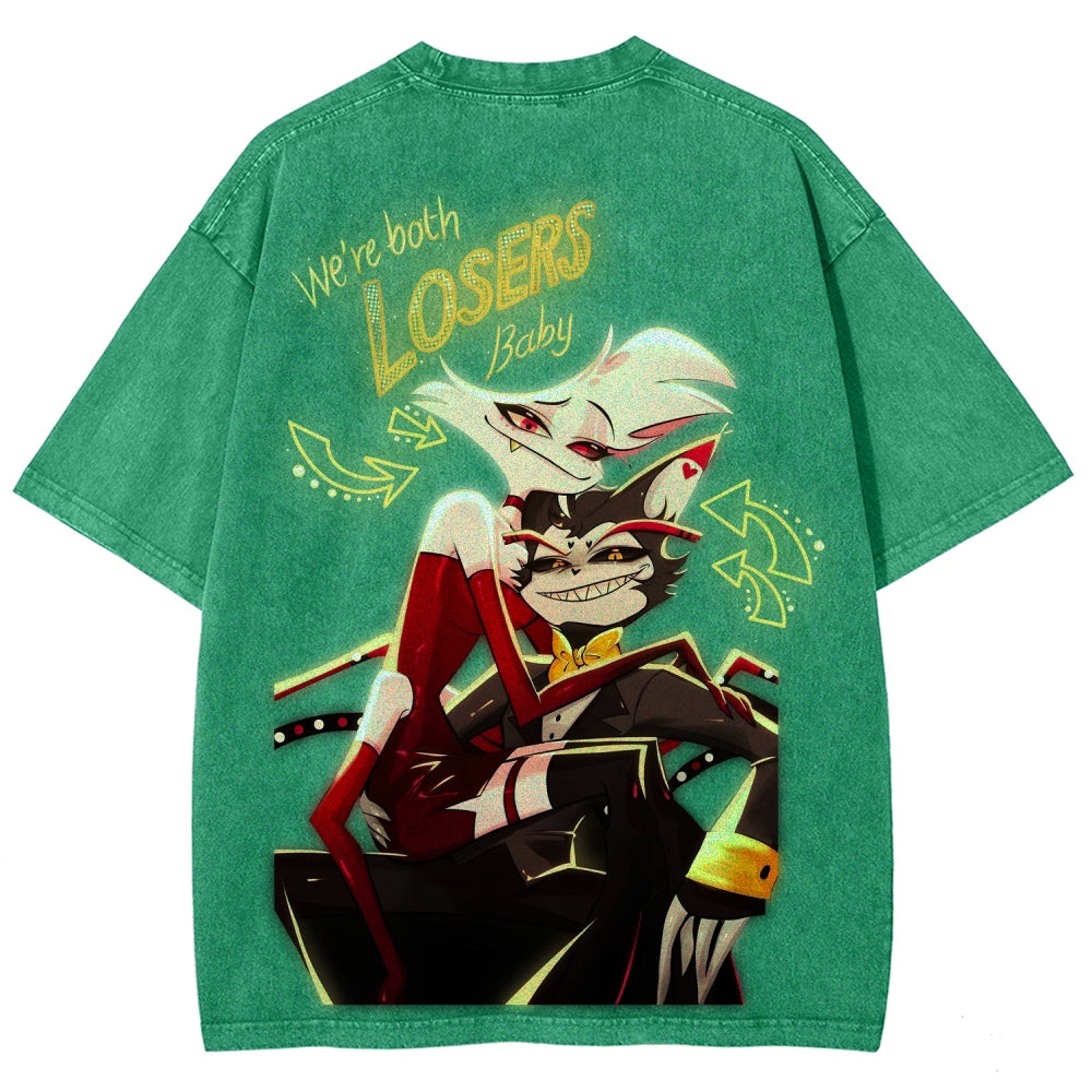 Hazbin Hotel Unisex Fit Washed T-Shirt 2512007868
