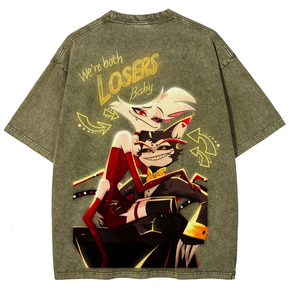 Hazbin Hotel Unisex Fit Washed T-Shirt 2512007868