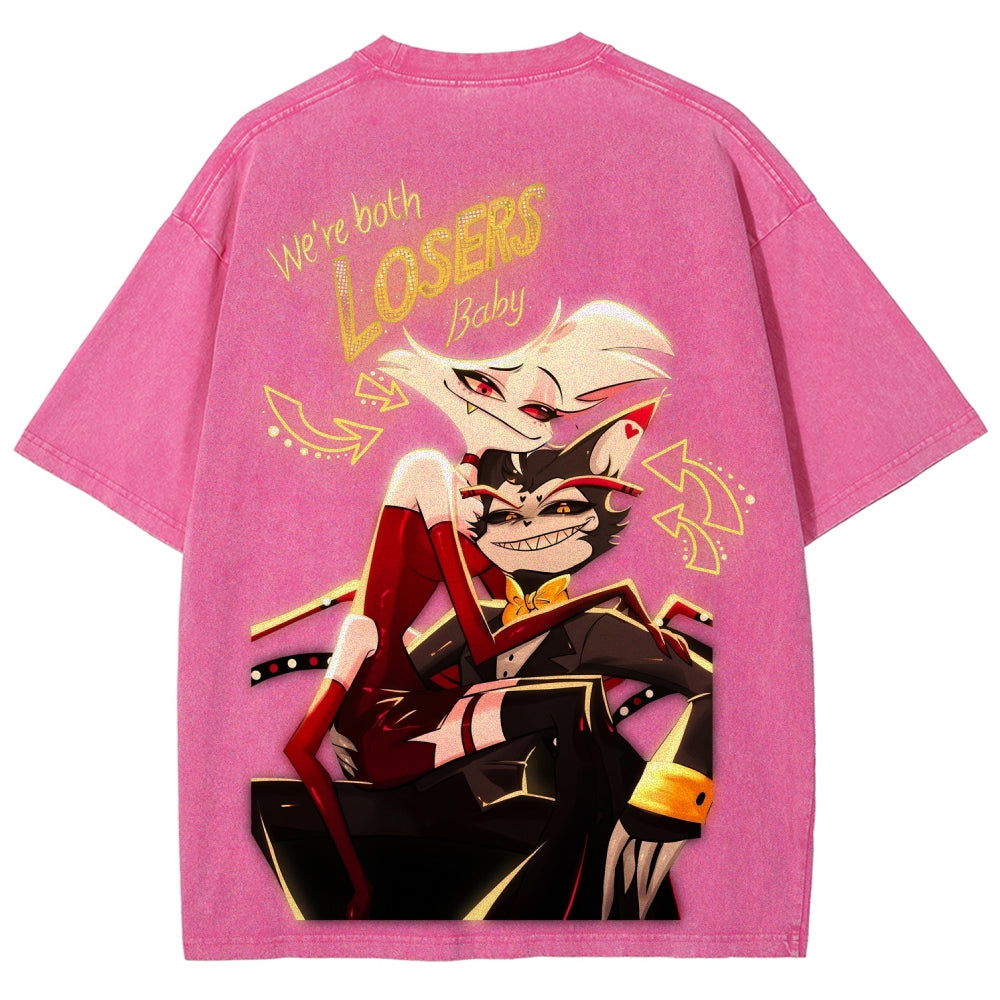 Hazbin Hotel Unisex Fit Washed T-Shirt 2512007868