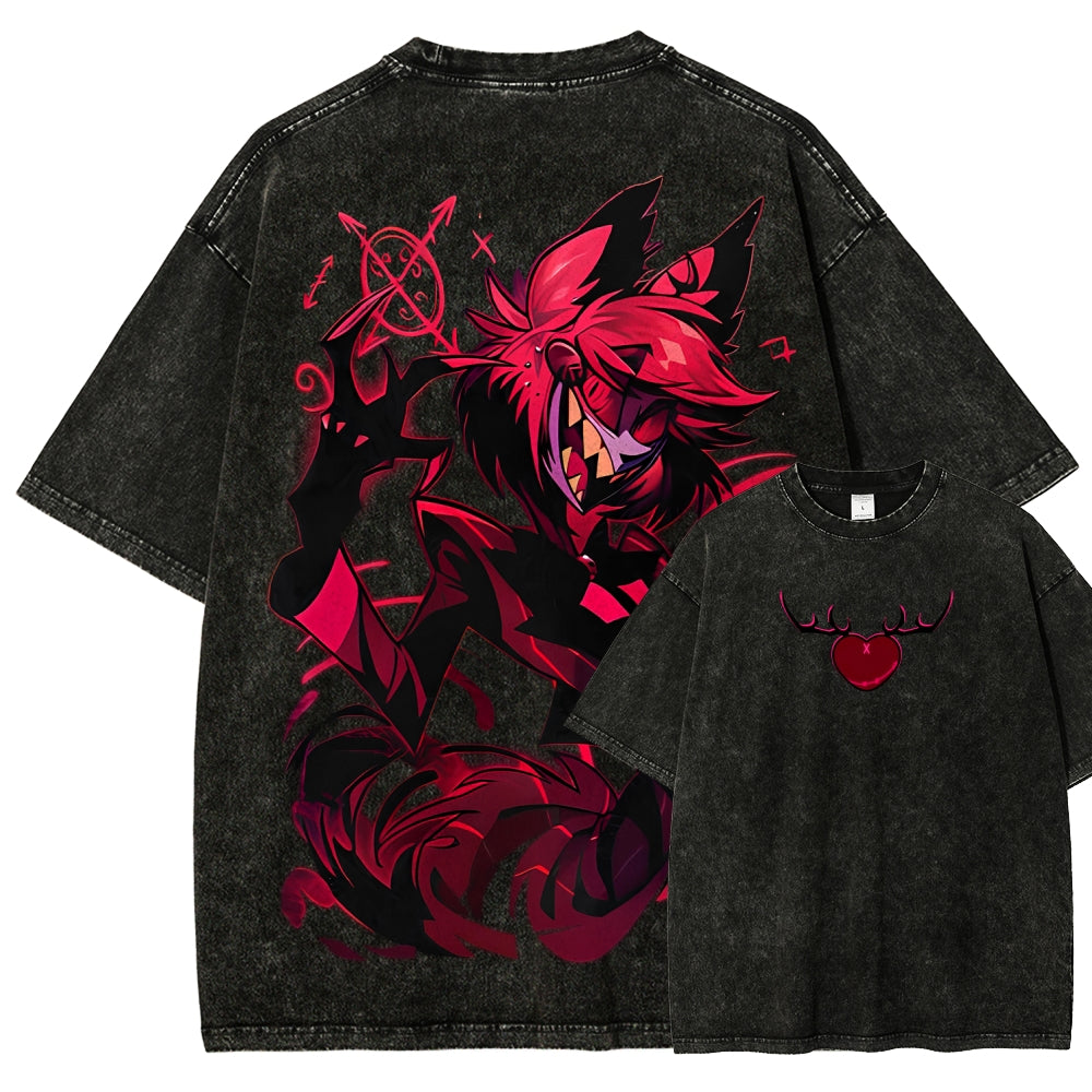 Hazbin Hotel Unisex Fit Washed T-Shirt 2512007891