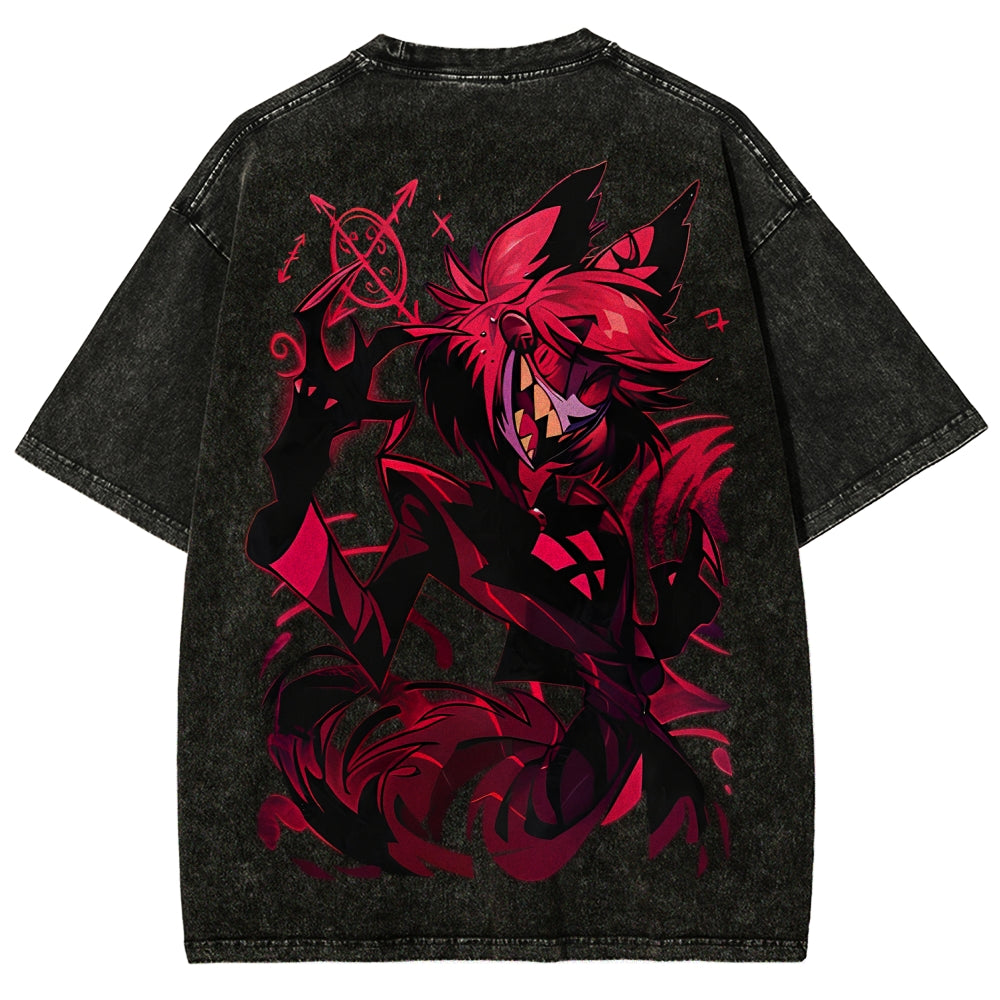 Hazbin Hotel Unisex Fit Washed T-Shirt 2512007891