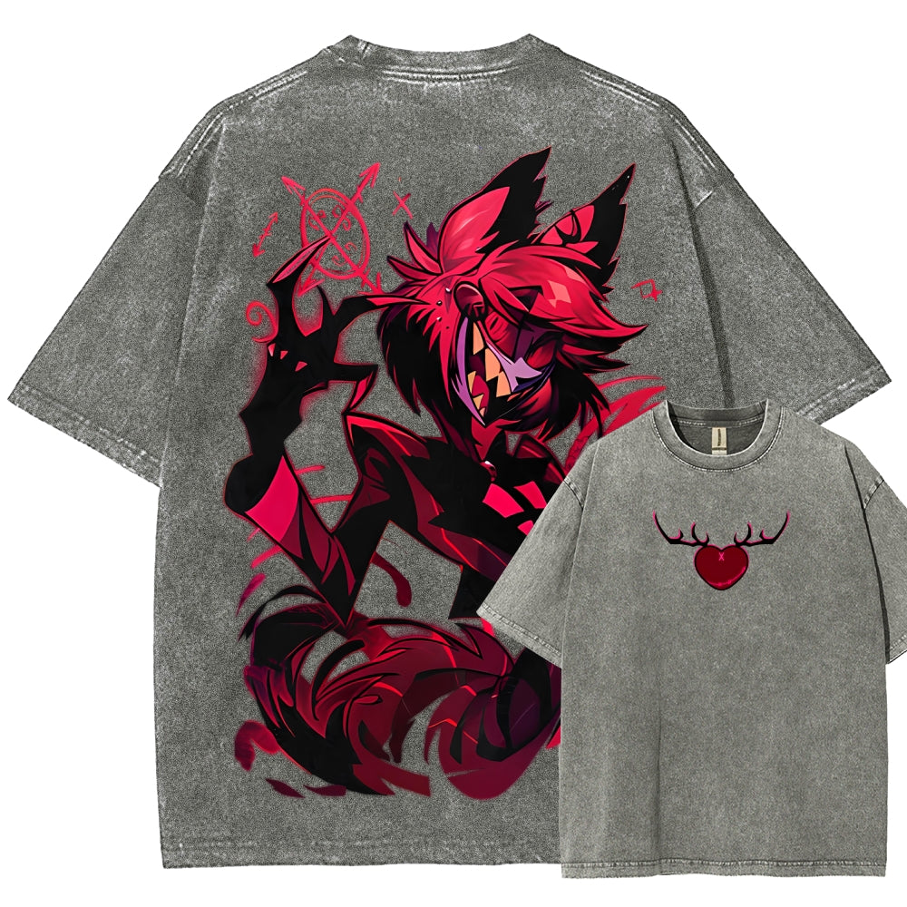 Hazbin Hotel Unisex Fit Washed T-Shirt 2512007891