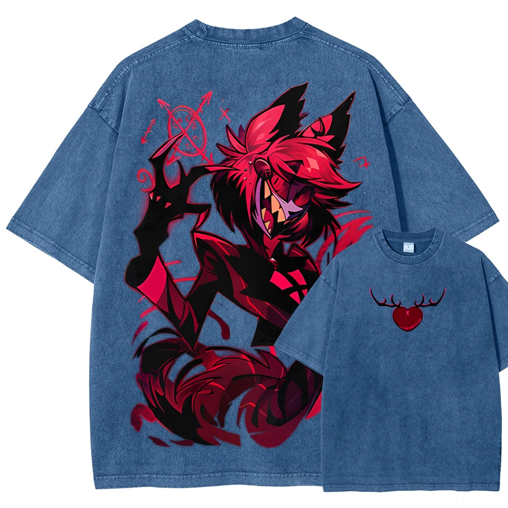 Hazbin Hotel Unisex Fit Washed T-Shirt 2512007891
