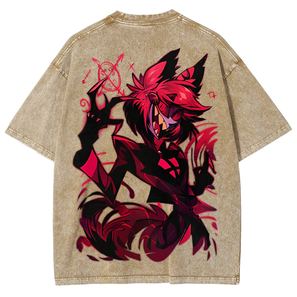 Hazbin Hotel Unisex Fit Washed T-Shirt 2512007891