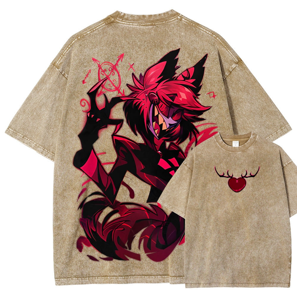 Hazbin Hotel Unisex Fit Washed T-Shirt 2512007891