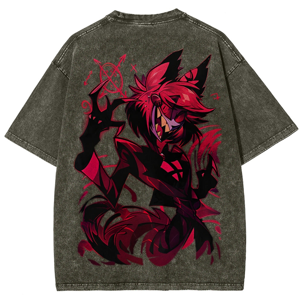 Hazbin Hotel Unisex Fit Washed T-Shirt 2512007891