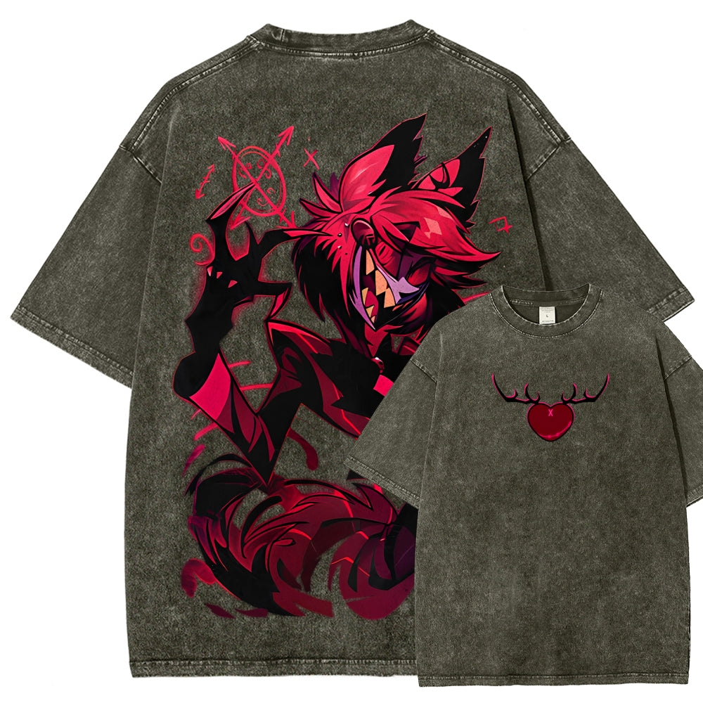 Hazbin Hotel Unisex Fit Washed T-Shirt 2512007891