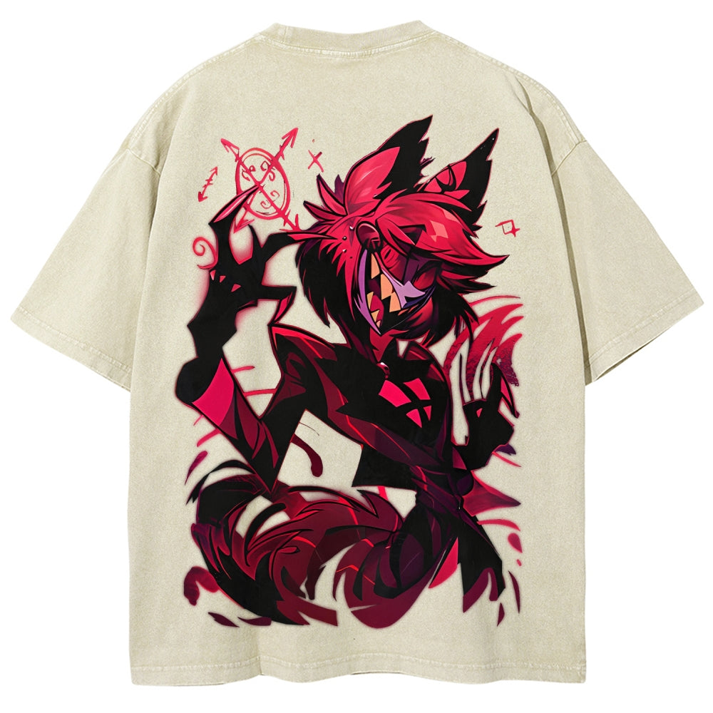 Hazbin Hotel Unisex Fit Washed T-Shirt 2512007891