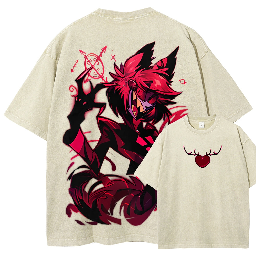 Hazbin Hotel Unisex Fit Washed T-Shirt 2512007891