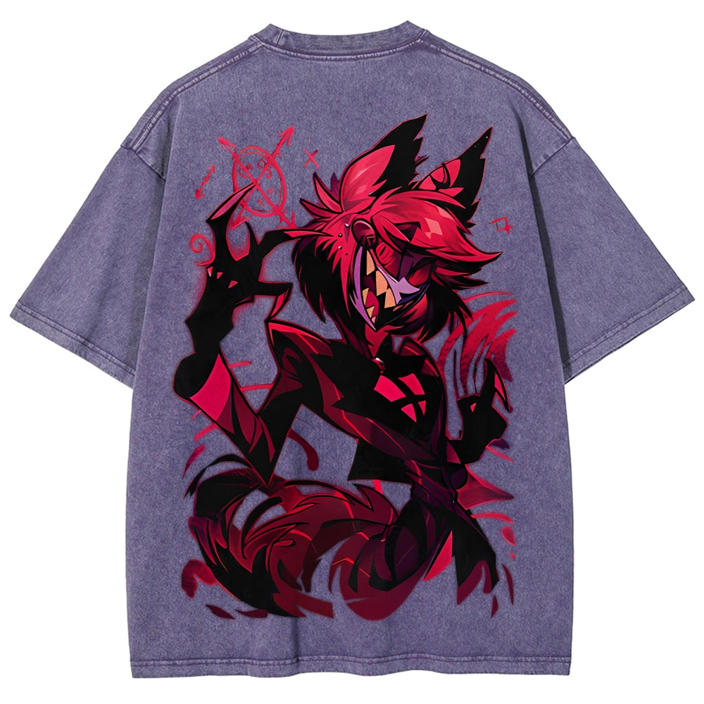 Hazbin Hotel Unisex Fit Washed T-Shirt 2512007891