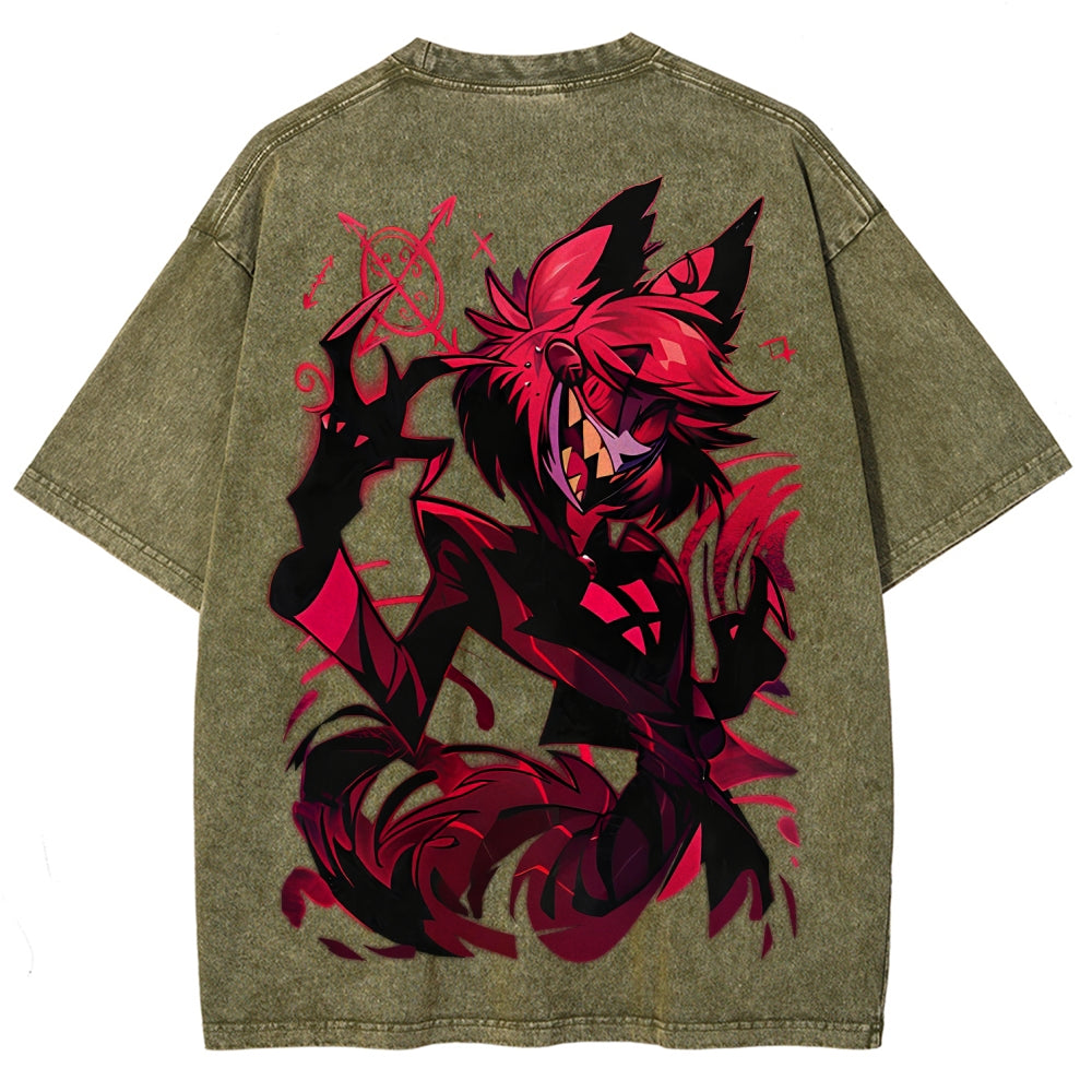 Hazbin Hotel Unisex Fit Washed T-Shirt 2512007891