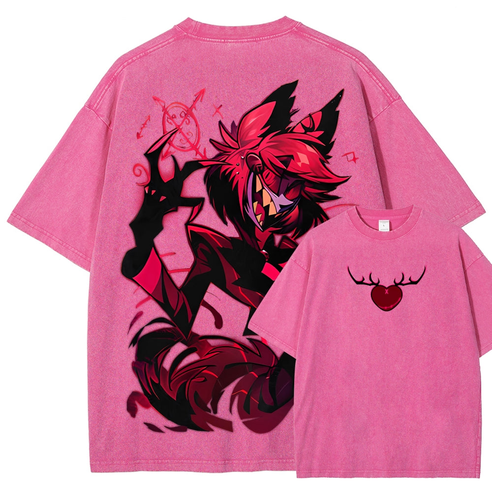 Hazbin Hotel Unisex Fit Washed T-Shirt 2512007891
